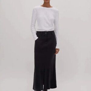 NWT ME+EM Wool Blend Traveler Tailoring Midi Skirt 8